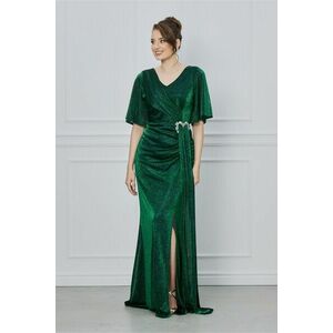 Rochie eleganta, verde, decoltata in V imagine