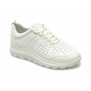 Pantofi GEOX albi, D45NUD, din piele naturala imagine