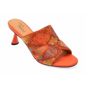 Papuci casual FLAVIA PASSINI portocalii, 1296, din piele intoarsa imagine