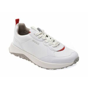 Pantofi sport HUGO albi, 7265, din material textil si piele ecologica imagine