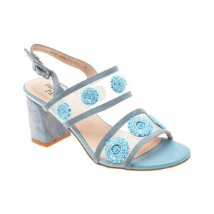 Sandale casual FLAVIA PASSINI albastre, W580, din material textil si piele intoarsa imagine