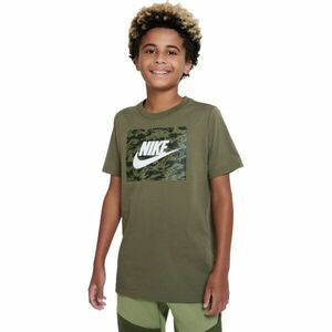 Nike NSW TEE CAMO FUTURA Tricou pentru băieți, kaki, mărime imagine