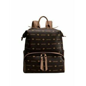 Rucsac din Piele ecologica Lucky Bees 671LKB1470, Maro inchis imagine