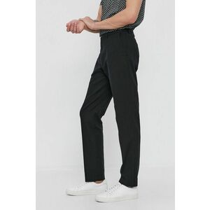 Sisley Pantaloni bărbați, culoarea negru, mulat imagine