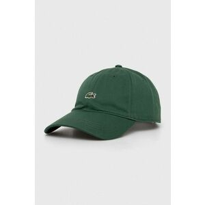 Lacoste șapcă de baseball din bumbac culoarea verde, cu imprimeu RK0491-031 imagine