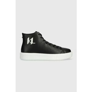 Karl Lagerfeld sneakers din piele MAXI KUP culoarea negru, KL52265 imagine
