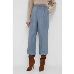 Sisley pantaloni femei, lat, high waist imagine