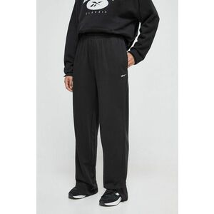 Reebok Classic pantaloni de trening din bumbac culoarea negru, neted imagine