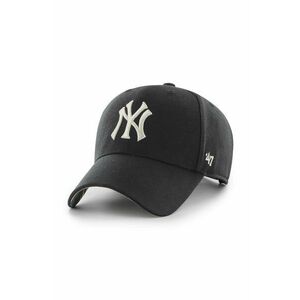 47brand șapcă de baseball din bumbac MLB New York Yankees culoarea negru, cu imprimeu imagine