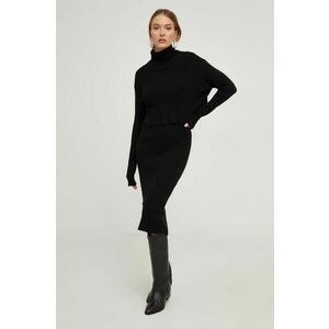 Answear Lab rochie si pulover culoarea negru, mini, drept imagine