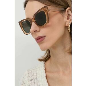 Saint Laurent ochelari de soare femei, culoarea maro imagine