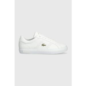 Lacoste sneakers din piele Powercourt 2.0 Leather culoarea alb, 47SFA0072 imagine