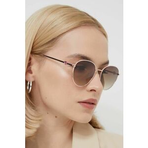 Love Moschino ochelari de soare femei, culoarea bej imagine