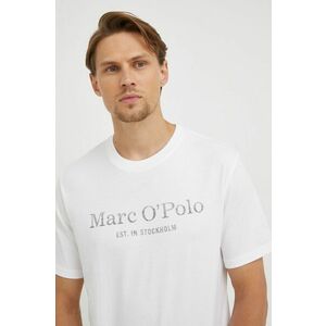 Marc O'Polo tricou din bumbac culoarea alb, cu imprimeu imagine
