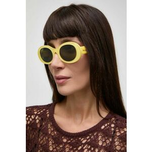 Gucci ochelari de soare femei, culoarea galben imagine