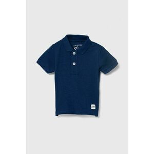 zippy tricouri polo din bumbac pentru bebeluși culoarea albastru marin, neted imagine