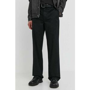 Wood Wood pantaloni Silas Classic barbati, culoarea negru, drept, 10001601.5252 imagine