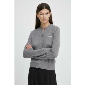 Cardigan tricotat, lung, de culoare gri imagine