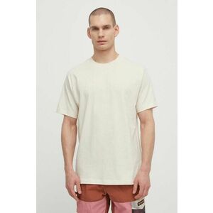 New Balance tricou din bumbac barbati, culoarea bej, cu imprimeu, MT41559LIN imagine