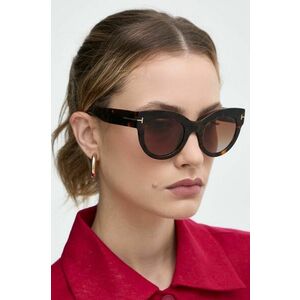 Tom Ford ochelari de soare femei, culoarea maro imagine