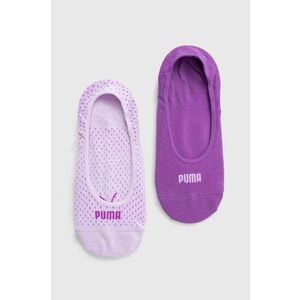 Puma șosete 2-pack femei, culoarea violet, 938383 imagine