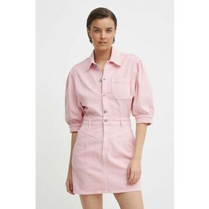 Pepe Jeans rochie GRACIE culoarea roz, mini, evazati, PL953518 imagine
