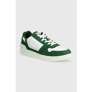Lacoste sneakers din piele T-Clip Contrasted Leather culoarea verde, 47SMA0070 imagine