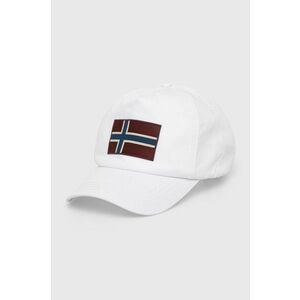 Napapijri șapcă de baseball din bumbac Falis 2 culoarea alb, cu imprimeu, NP0A4HNA0021 imagine