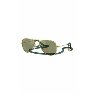 Ray-Ban ochelari de soare copii JUNIOR AVIATOR culoarea verde, 0RJ9506S imagine