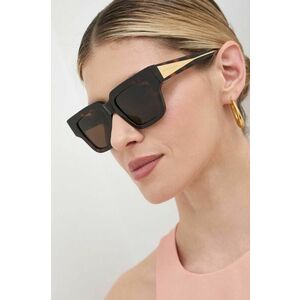 Bottega Veneta ochelari de soare femei, culoarea maro imagine