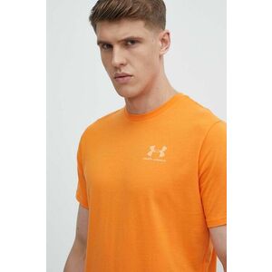 Under Armour tricou barbati, culoarea portocaliu, cu imprimeu, 1326799 imagine