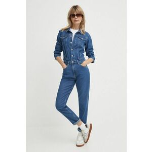 Pepe Jeans salopeta jeans JESSICA culoarea albastru marin, cu guler, PL230490 imagine