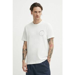 Marc O'Polo tricou din bumbac barbati, culoarea alb, cu imprimeu, 423201251066 imagine
