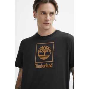 Timberland tricou din bumbac barbati, culoarea negru, cu imprimeu, TB0A5QSP0011 imagine