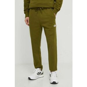 The North Face pantaloni de trening din bumbac culoarea verde, cu imprimeu, NF0A87DEPIB1 imagine