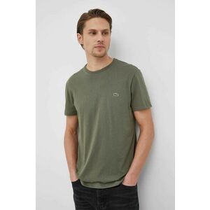 Lacoste tricou din bumbac culoarea verde, uni TH2038-166 imagine