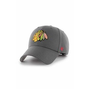 47brand șapcă NHL Chicago Blackhawks culoarea gri, cu imprimeu H-MVP04WBV-CC imagine