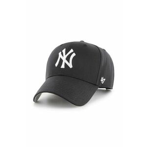 47brand șapcă din amestec de lână MLB New York Yankees culoarea negru, cu imprimeu imagine