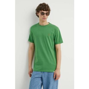 Les Deux tricou din bumbac culoarea verde, neted imagine