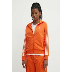 adidas Originals bluza femei, culoarea portocaliu, cu imprimeu, IP0610 imagine