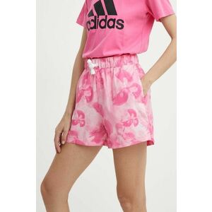 adidas pantaloni scurti femei, culoarea roz, modelator, high waist, IS4253 imagine