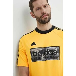 adidas tricou TIRO barbati, culoarea galben, modelator, IS1536 imagine