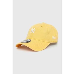 New Era șapcă de baseball din bumbac culoarea galben, cu imprimeu, NEW YORK YANKEES imagine