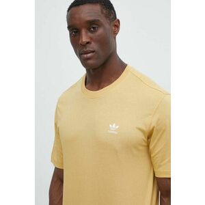 adidas Originals tricou din bumbac barbati, culoarea galben, neted, IR9695 imagine