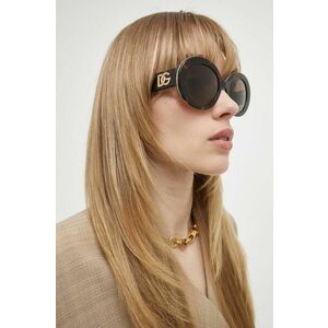 Dolce & Gabbana ochelari de soare femei, culoarea maro, 0DG4448 imagine