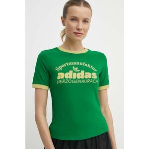adidas Originals tricou femei, culoarea verde, IR6084 imagine