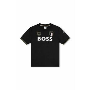 BOSS tricou copii culoarea negru, cu imprimeu, J50659 imagine