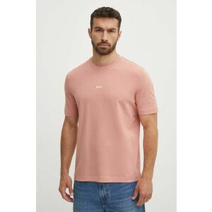 BOSS tricou BOSS ORANGE barbati, culoarea roz, neted, 50473278 imagine
