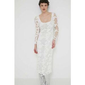Desigual rochie SANDALO culoarea alb, midi, mulata, 24SWVW50 imagine