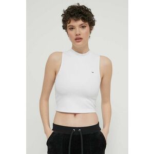 Tommy Jeans top femei, culoarea alb, DW0DW17985 imagine